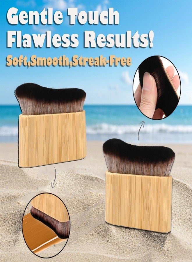 KELILO Self Tanning Mitt Self Tanner Mitt Tanning Glove Self Tan Mitt And Brush Self Tanner Brush Self Tanning Brush Self Tan Brush Kabuki Brush Self Tanner Brush For Body Self Tanning Kit 2 Pack - Image 3